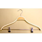 Bamboo/Alder Suit Hanger w/Clips