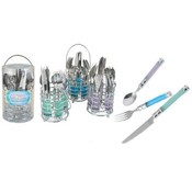 20 Piece Cutlery Set With Round Chrome Caddy