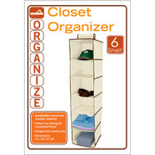 6" X 12" X 47.25" 6-Shelf Closet Organizer