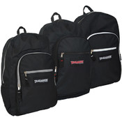 Trailmaker 19 Inch Deluxe Backpacks - B;lack with colored zippers