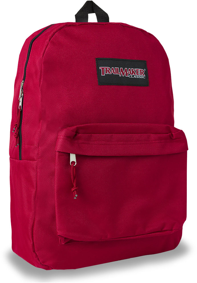 Wholesale Trailmaker 17 Inch Classic Backpack Red DollarDays