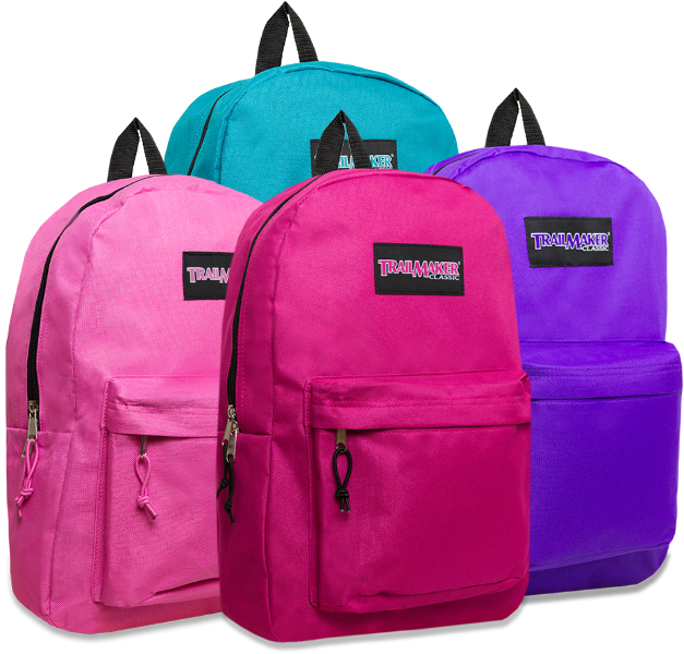 Wholesale Trailmaker 17 Inch Classic Backpack - Girls (SKU 971143) DollarDays