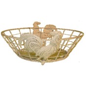 Metal Rooster Basket