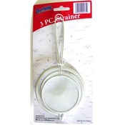 3 pc Metal Strainers