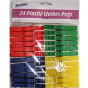 24 Pack Plastic Clothespins