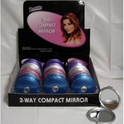 Folding 2-Way Compact Mirror W/ Counter Display