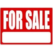 Plastic Sign- For Sale