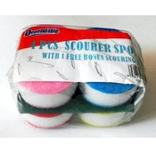 4 Pc Scourer Sponges with Bonus Scouring Pad
