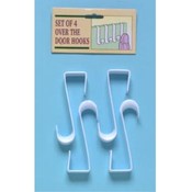 4 pack Plastic  Overdoor Hooks