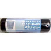 26 Gallon Black Trash Bags - Black