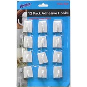 Adhesive Hooks 12 Pack