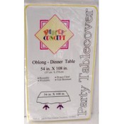 Plastic Table Cover 54" x 108" White