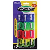12 Pc Clear Square Pencil Sharpener Wholesale Bulk