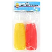 2 Pc Mustard And Ketchup Dispenser