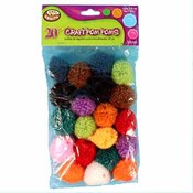 20 Pack Pom-poms with Eyelet