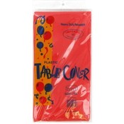 84 Inch Round Table Cover Red