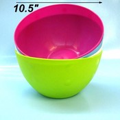 Plastic Salad Bowl Asst Colors