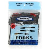 36 Pc Extra Heavy Duty Fork Black Wholesale Bulk