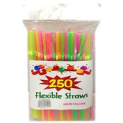 250 Flexible Straw Neon Colors In Bag