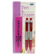 2 Pc Ball Point Pen Set With Eraser Wholesale Bulk