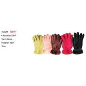 Ladies Feather Yarn Glove 6 Colors