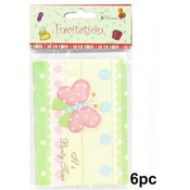 6Pc Party Invitation W Envelope