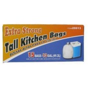 15 Ct 13 Gallon Tall Kitchen Trash Bags