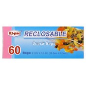 60 Ct Snack Size Zipper Lock Bags