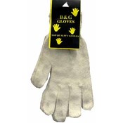 Men's Large Knit White Gloves