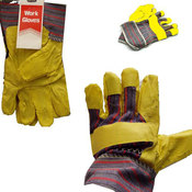 Work Gloves W/Yellow Palm Pac