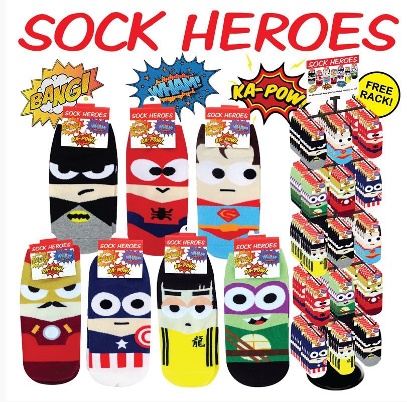 Bulk Superhero Socks In Assorted Designs - 288 Pairs