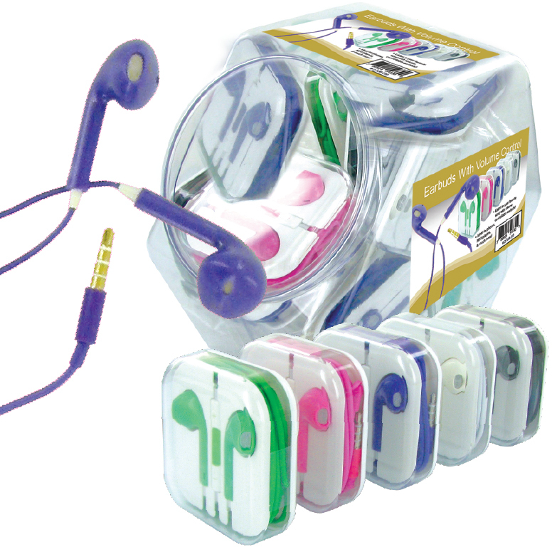 Wholesale Earbuds With Volume Control (SKU 1940643) DollarDays