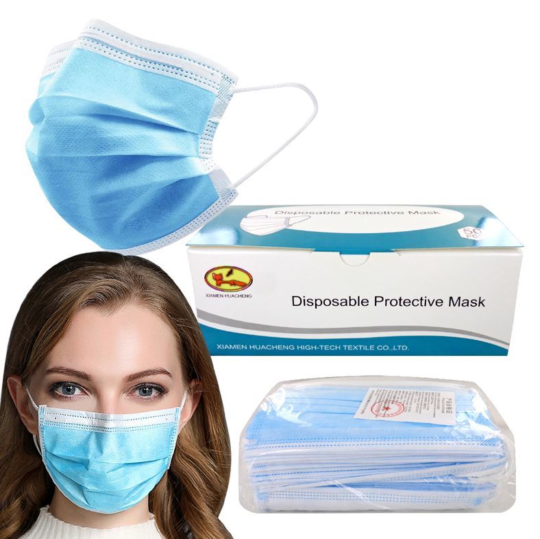 Bulk Blue 3Ply Disposable Face Masks