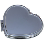 Blank Heart Metal Compact Mirror Cases