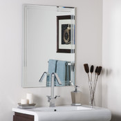 Frameless Bathroom and Wall Mirror Unique Accents