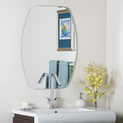 Frameless Oval Bathroom and Wall Mirror