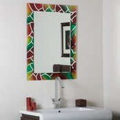 Frameless Mosaic Bathroom and Wall Mirror