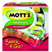 Mott's Strawberry Snack and Go Applesauce 4 Pack