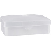 Soap box, Clear w/hinged lid - CASE