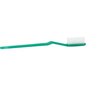 Toothbrush, 46 Tuft, White Nylon Bristles,Green