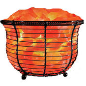 Round Basket Himalayan Salt Lamp