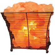 Square Basket Himalayan Salt Lamp