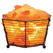 Octagon Basket Himalayan Salt Lamp