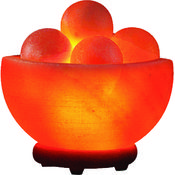 Hand Carved Himalayan Salt Lamp- Bowl w/Massage St