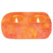 2 Hole Natural Himalayan Salt Candleholder