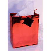 Red Metallic Gift/Tote Bag - 6.5" x 4.5" x 2"