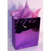 Purple Metallic Gift/Tote Bag - 6.5" x 4.5" x 2"