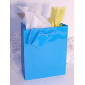 Turquoise Gift/Tote Bag - 6.5" x 6.5" x 3.5"