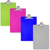 Acrylic Clip Board - 6" x 9" - assorted colors