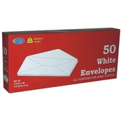 White Envelopes - 50 count - # 10